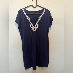 Lilly Pulitzer Brewster Navy T- Shirt Dress XL